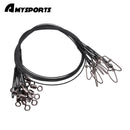 AMYSPORTS 20pcs/Pack Stainless Fishing Leaders Steel Saltwater 20inch 120lb