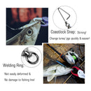 AMYSPORTS 50pcs/Pack Fishing Ball Bearing Swivels with Coastlock Snap (black)