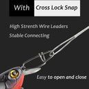 AMYSPORTS 20pcs/Pack Wire Fishing Leaders Stainless Heavy Duty Ball Bearing Swivel White Nickel