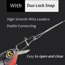 AMYSPORTS 20pcs/Pack Stainless Fishing Leaders Steel Ball Bearing Swivel Snap White Nickel
