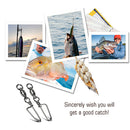 AMYSPORTS 50pcs/Pack Fishing Ball Bearing Swivels with Coastlock Snap (black)