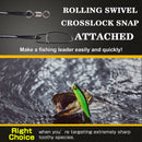 AMYSPORTS 20pcs/Pack Stainless Fishing Leaders Steel Saltwater 20inch 120lb