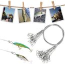AMYSPORTS 20pcs/Pack Wire Fishing Leaders Stainless Heavy Duty Ball Bearing Swivel White Nickel