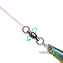 AMYSPORTS 25pcs/Pack Fishing Ball Bearing Swivels with Solid Welded Rings (Black)