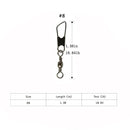 200pcs/Pack Fishing Barrel Swivel with Safety Snap（Sliver）