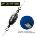 AMYSPORTS 10-20pcs/pack Saltwater Fishing Sinker with Swivel Rolling