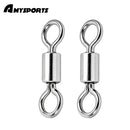 AMYSPORTS 15-50pcs/Pack Lure Connector Swivels Fishing SUS304