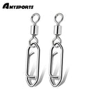 AMYSPORTS 25-50pcs/Pack High Strength Swivels Fishing Snap Clips SUS304