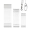 AMYSPORTS 60pcs/Pack Stainless Fishing Leaders Tackle Rolling Swivel Crosslock Snap White Nickel