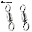 AMYSPORTS 25-100pcs/Pack Heavy Duty Barrel Swivels Saltwater SUS304