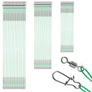 AMYSPORTS 60pcs/Pack Stainless Fishing Leaders Tackle Rolling Swivel Duo Lock Snap Black Nickel