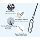 AMYSPORTS 30-50pcs/Pack Heavy Duty Stainless Wire Fishing Leaders Barrel Swivel Black Nickel