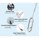 AMYSPORTS 30-50pcs/Pack Heavy Duty Stainless Wire Fishing Leaders Barrel Swivel White Nickel