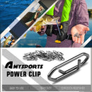 AMYSPORTS 50pcs/pack High Strength Fishing Snap Saltwater Stainless Connector  Swivels (Black)