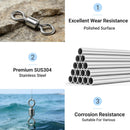 AMYSPORTS 25-100pcs/Pack Heavy Duty Barrel Swivels Saltwater SUS304