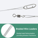 AMYSPORTS 30-50pcs/Pack High Strength Stainless Steel Fishing Leaders Rolling Swivel White Nickel