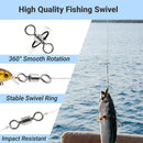 AMYSPORTS 25-100pcs/Pack Heavy Duty Barrel Swivels Saltwater SUS304