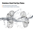 AMYSPORTS 4-6pcs Marine Hardware Pad Eye Plates