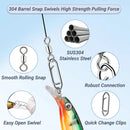 AMYSPORTS 25-50pcs/Pack High Strength Swivels Fishing Snap Clips SUS304