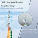 AMYSPORTS 25-50pcs/Pack High Strength Swivels Fishing Snap Clips SUS304