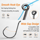 AMYSPORTS 50pcs/Pack Carbon Steel Offset Circle Hooks