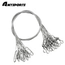 AMYSPORTS 30-50pcs/Pack Heavy Duty Stainless Wire Fishing Leaders Barrel Swivel White Nickel