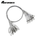 AMYSPORTS 30-50pcs/Pack High Strength Stainless Steel Fishing Leaders Rolling Swivel White Nickel