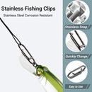 AMYSPORTS 30-50pcs/Pack High Strength Stainless Steel Fishing Leaders Rolling Swivel Black Nickel