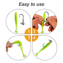 AMYSPORTS 5-25pcs/pack Bass Round Ball Jig Heads Hook