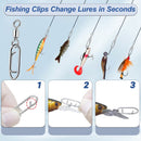 AMYSPORTS 25-50pcs/Pack High Strength Swivels Fishing Snap Clips SUS304