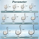 AMYSPORTS 50pcs/Pack Carbon Steel Offset Circle Hooks