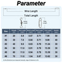 AMYSPORTS 30-50pcs/Pack Heavy Duty Stainless Wire Fishing Leaders Barrel Swivel White Nickel