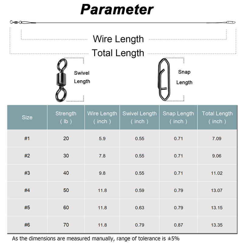 AMYSPORTS 30-50pcs/Pack High Strength Stainless Steel Fishing Leaders Rolling Swivel Black Nickel