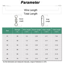 AMYSPORTS 30-50pcs/Pack High Strength Stainless Steel Fishing Leaders Rolling Swivel White Nickel