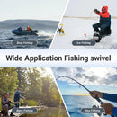AMYSPORTS 25-100pcs/Pack Heavy Duty Barrel Swivels Saltwater SUS304
