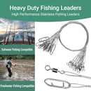 AMYSPORTS 30-50pcs/Pack High Strength Stainless Steel Fishing Leaders Rolling Swivel White Nickel