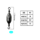 AMYSPORTS 10-20pcs/pack Saltwater Fishing Sinker with Swivel Rolling