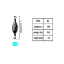 AMYSPORTS 10-20pcs/pack Saltwater Fishing Sinker with Swivel Rolling