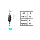AMYSPORTS 10-20pcs/pack Saltwater Fishing Sinker with Swivel Rolling