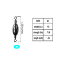 AMYSPORTS 10-20pcs/pack Saltwater Fishing Sinker with Swivel Rolling