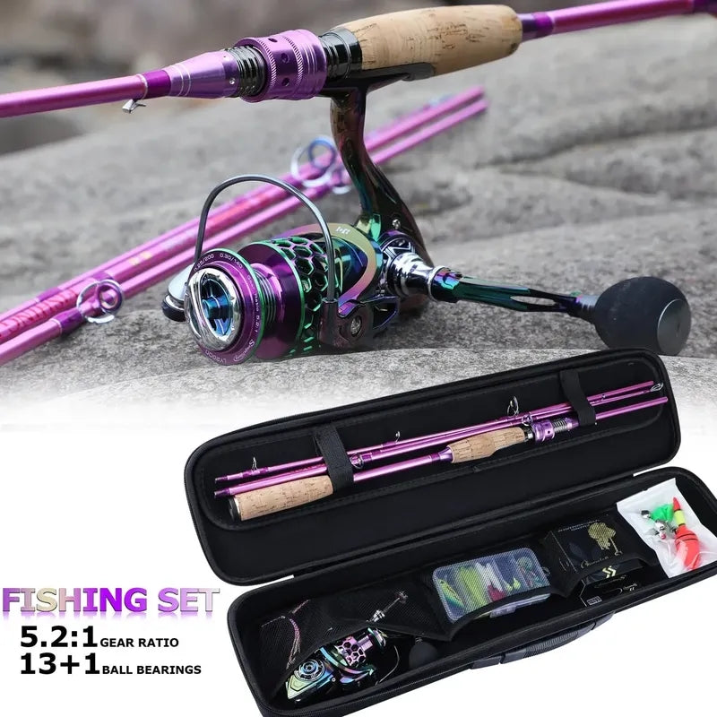 Sougayilang Spinning Fishing Combo Gear Ratio 5.2:1