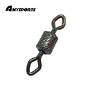 AMYSPORTS 500pcs/Pack Fishing Rolling Swivels with Two Eye Hook (Black)