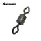 AMYSPORTS 500pcs/Pack Fishing Rolling Swivels with Two Eye Hook (Black)