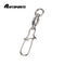 AMYSPORTS 50pcs/Pack Fishing Ball Bearing Swivels with Duo Lock Snap (White)