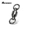 AMYSPORTS 50pcs/Pack Fishing Ball Bearing Swivels with Solid Welded Rings (Black)