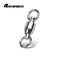 AMYSPORTS 50pcs/Pack Fishing Ball Bearing Swivels with Solid Welded Rings (White)
