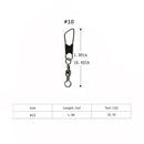 200pcs/Pack Fishing Barrel Swivel with Safety Snap（Sliver）