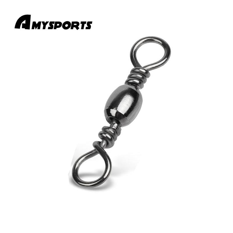 100/50x Rolling Barrel Swivel 42-330lb Fishing Swivels Solid Ring #1-#8,1/0- 6/0