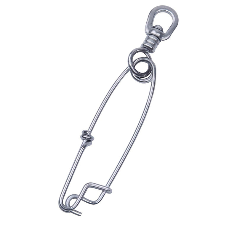 AMYSPORTS 10pcs/Pack Fishing Swivel Snaps with Hangers (White)