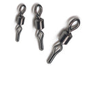 AMYSPORTS 500pcs/Pack Fishing Rolling Swivels with Side Clip (Black)